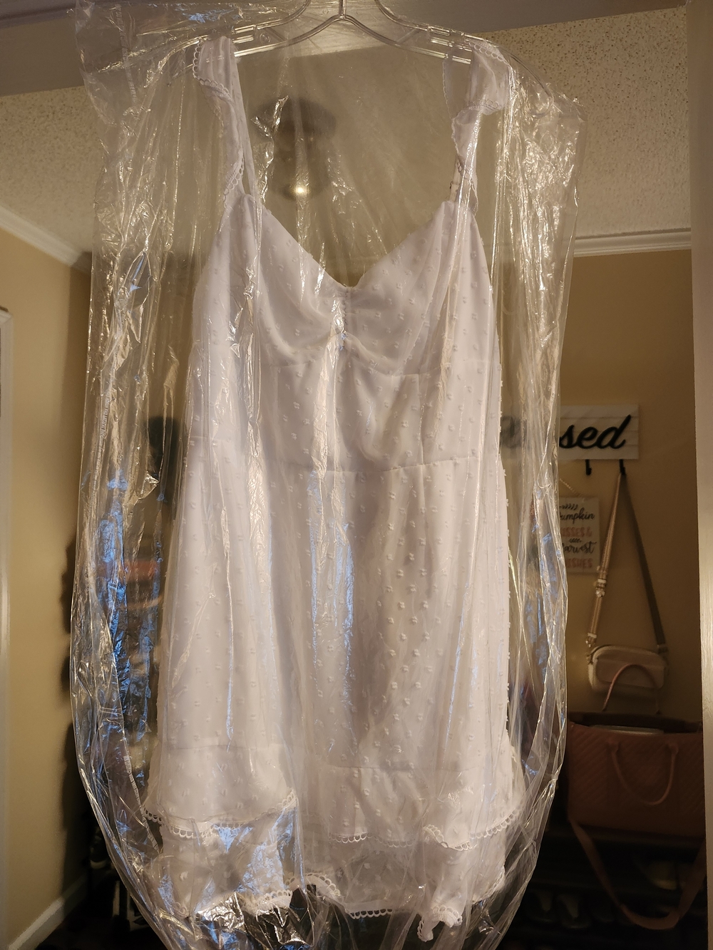 Lucy in the Sky White Swiss Dot Slip Dress